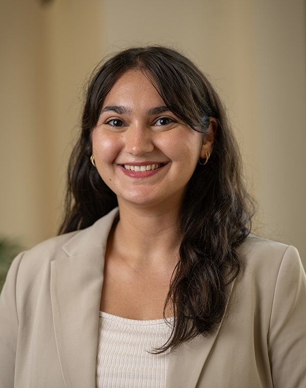 photo: Research Assistant Milena smiling to the camera